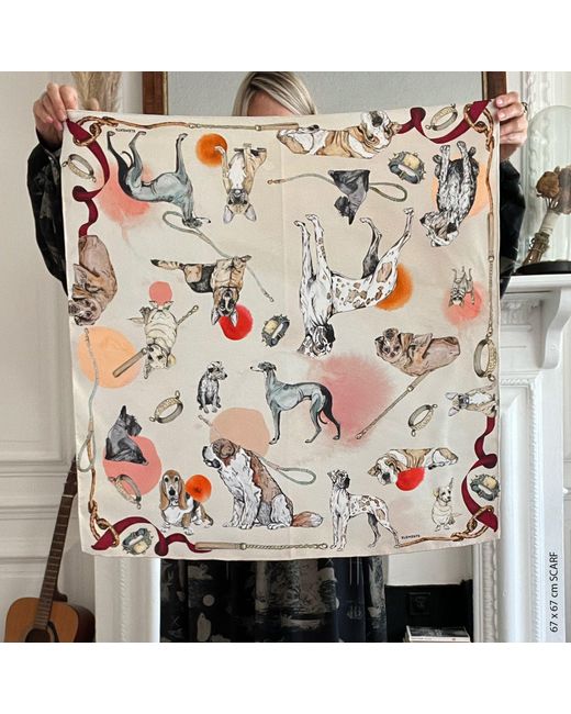 Klements Metallic Neutrals Good Boy Silk Scarf