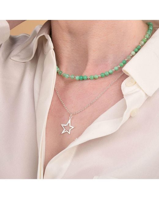 Nellou Jewellery Metallic Northern Star Necklace Sterling