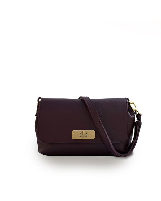 Apatchy London Purple The Maisie Maxi Port Leather Bag
