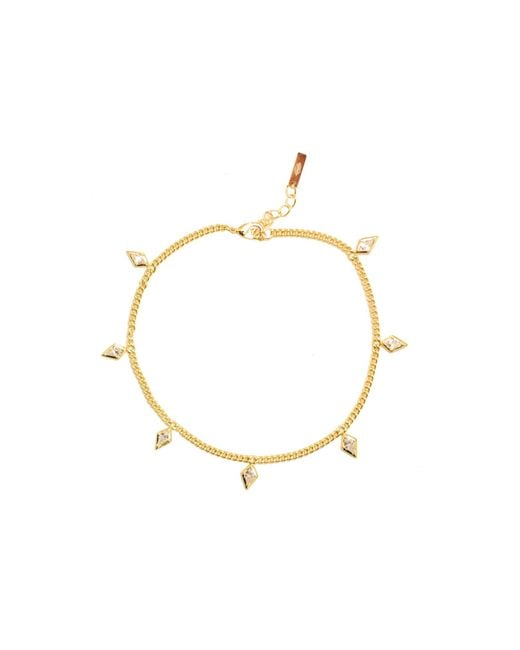 Adriana Pappas Designs Metallic Crystal Kite Anklet