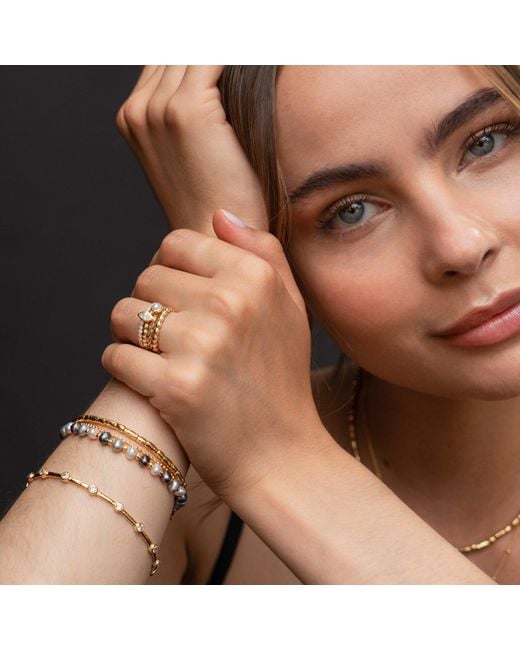 Dower & Hall Metallic Mixed Freshwater Timeless Pearl Bracelet