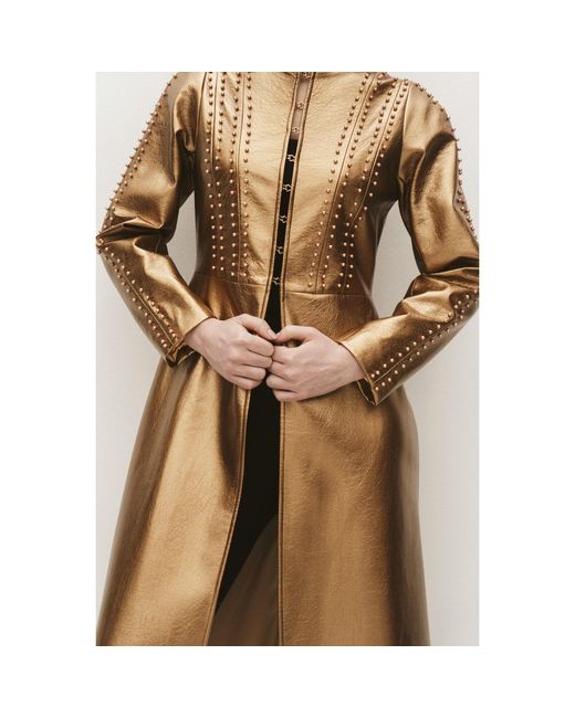 Roqaia Fashion House Brown Golden Armor