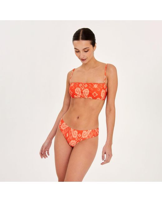 Aguaclara Red Bandeau Top & Hipster Bottom Orangers