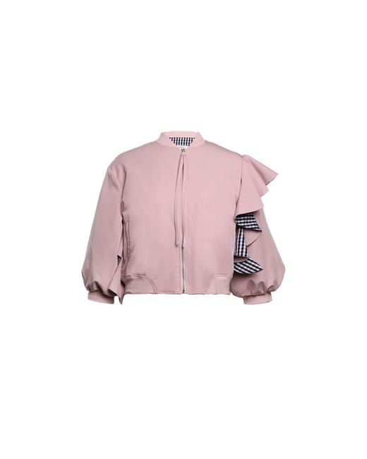 Emma Wallace Pink Spiral Bomber