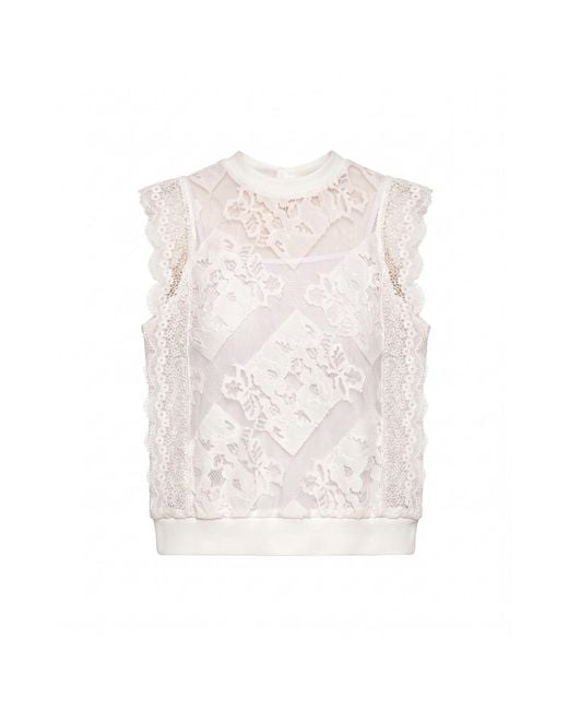 Tantra Spain Sl White Sheer Lace Top With An Elastic Waistband