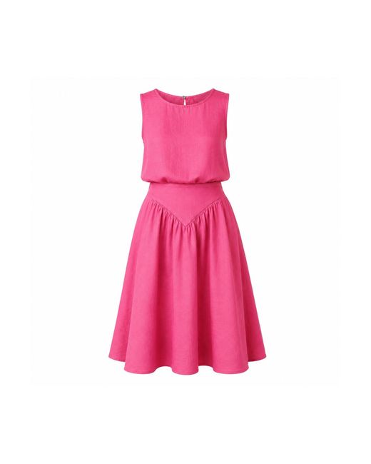 Oh!Zuza Pink Matte Viscose Top & Midi Skirt Set