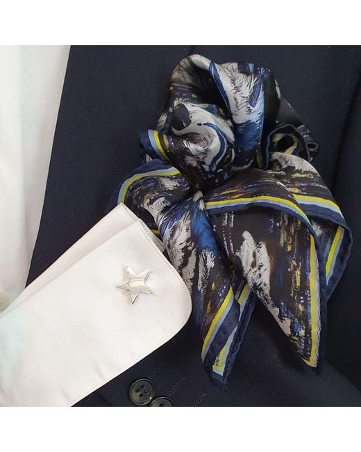 Edge Only Metallic Star Cufflinks Sterling for men