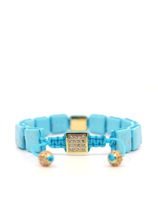 Shar Oke Blue Howlite Square Bracelet for men