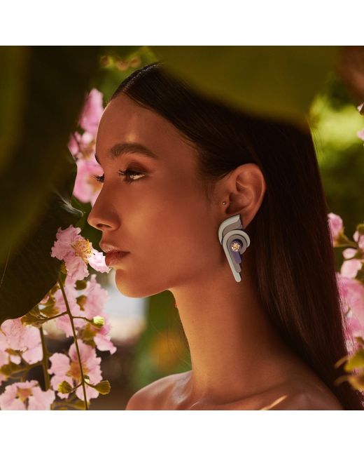 Gissa Bicalho Metallic Handmade Acrylic Earring Butterfly