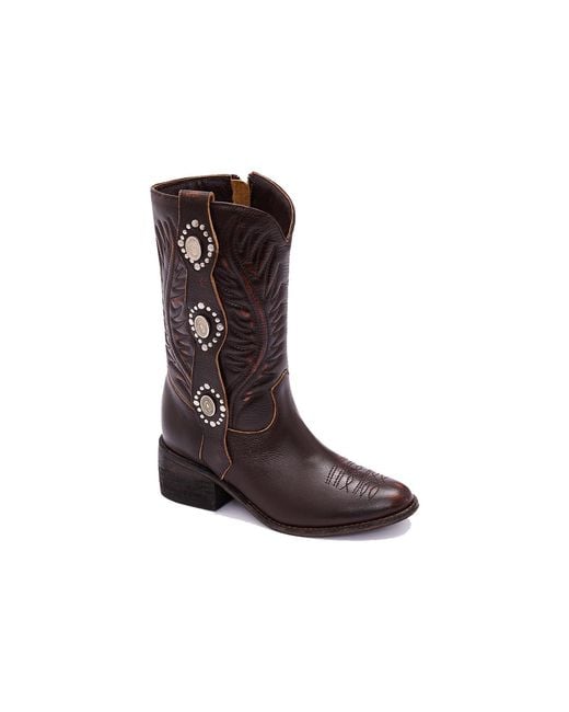 Clara Barcelo Brown Serendipity Leather Boots