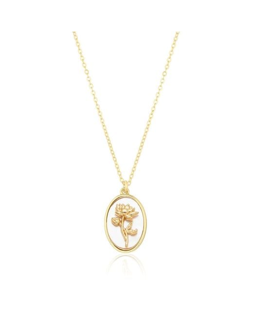 SET & STONES Metallic Katrina Birth Flower Necklace
