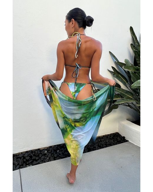 Animal Green Watercolor Sarong