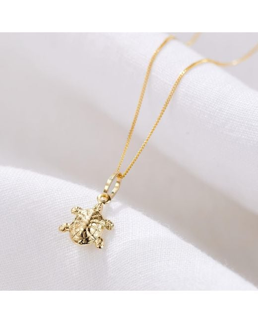 Posh Totty Designs Metallic Gold Turtle Pendant Necklace