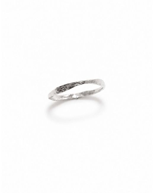 Inari Jewellery White Organic Tapered Stacking Ring