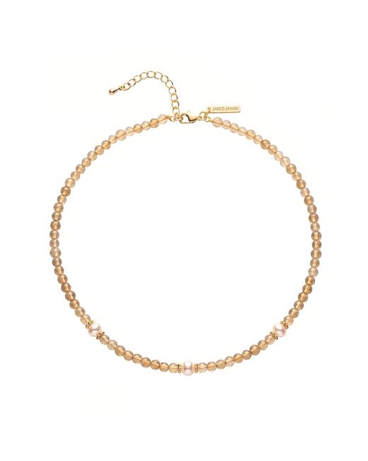 Jaredjamin Metallic Sand Bar Sensation Citrine Necklace