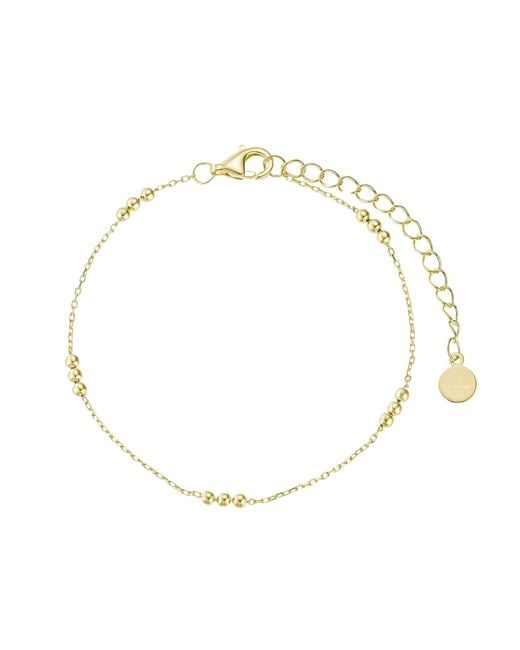 Nazzar Metallic Mini Trio Bead Station Chain Bracelet