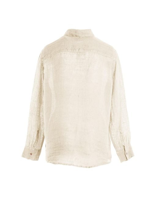 Haris Cotton Natural Neutrals Linen Gauze Shirt