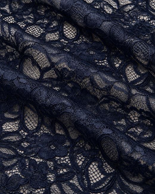 Mandarano Blue Siena Lace Dress