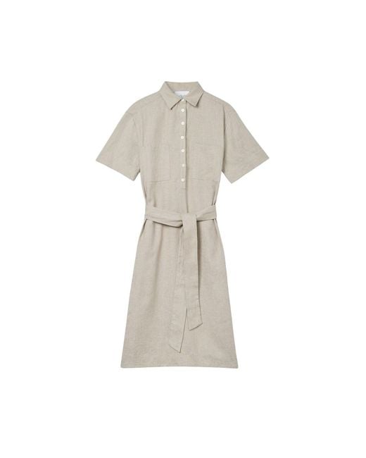 Dāl the Label Black Linen Midi Shirtdress