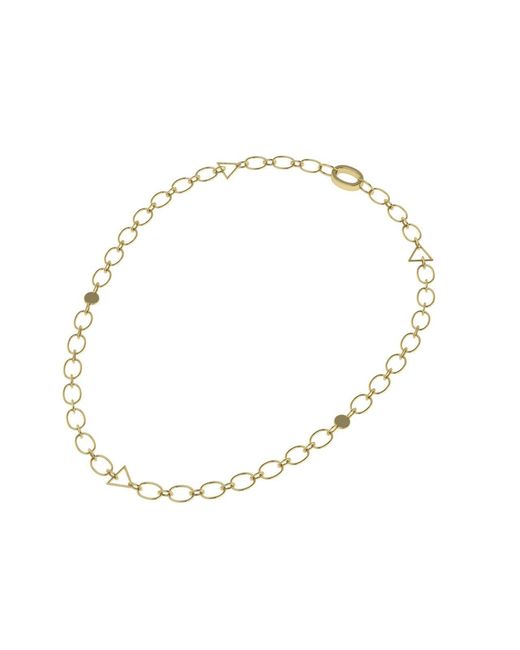 Larisa Beaumont Metallic Sovereign Necklace – 14K Charm Chain