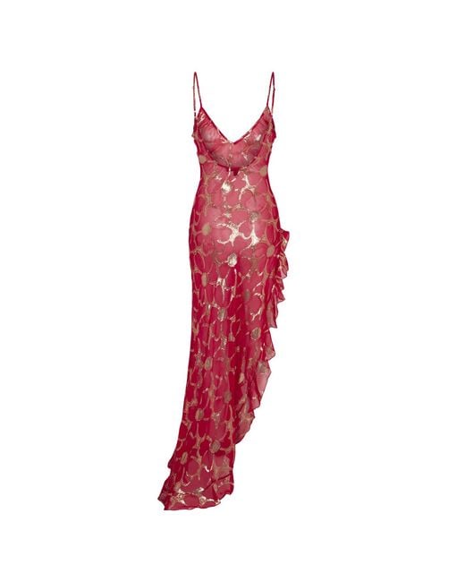 Delfi Collective Red Lara Ruffle Dress