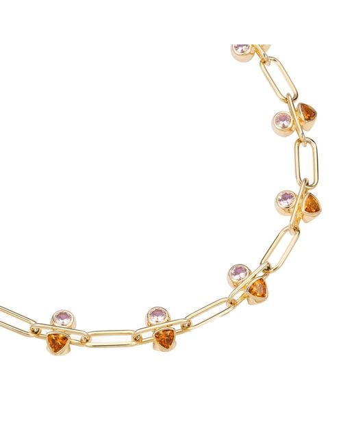 Arte Madrid Metallic Toggle Kaleidoscopic Link Necklace & Bracelet