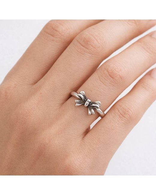 Unaloe Metallic Adjustable Bow Ring