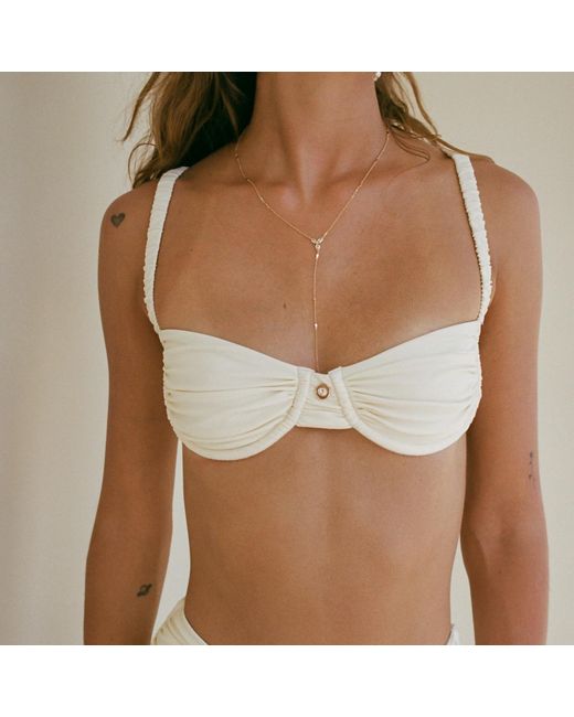 Decolet the label White Ariel Underwire Bikini Top