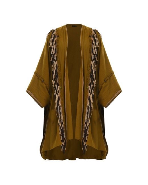 Zhenabia Green Sidra Poncho
