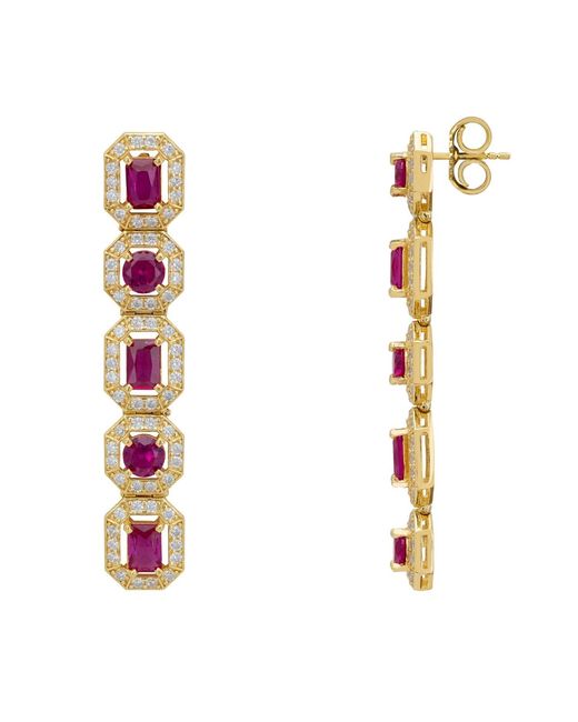 Latelita London White Whistledown Ruby Gemstone Earrings