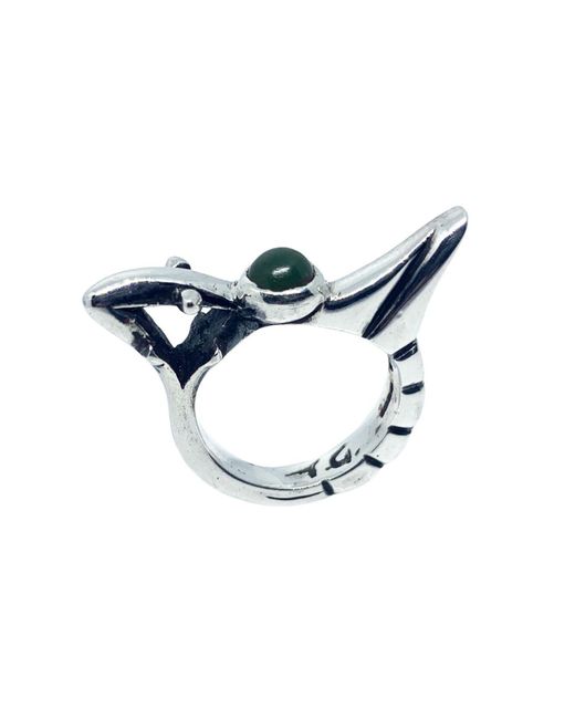Tg-Jewellery by Tamara Gervasio Blue The Bird Round Jade Cabochon Sterling