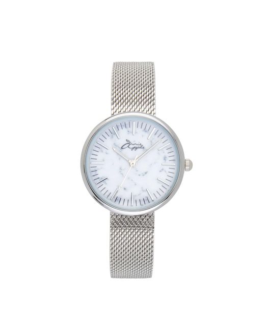 Bermuda Watch Company White Venus Interchangeable Marble/silver/blue Mesh