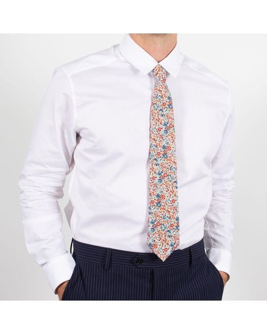 LE COLONEL Red Brick Emma Liberty Tie for men