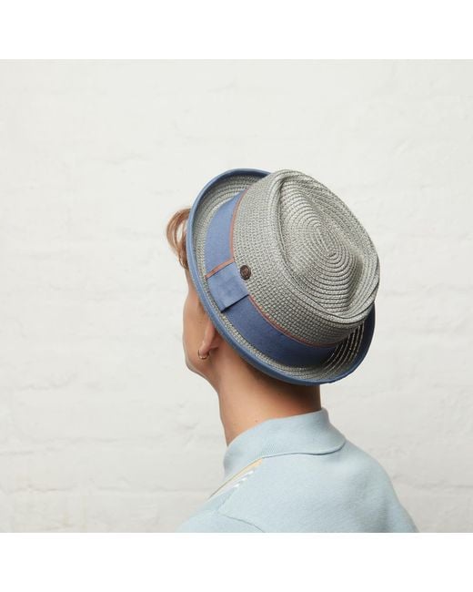 Dasmarca Hats Gray Dasmarca Durban Summer Diamond Crown Light Weight Breathable Porkpie Hat for men