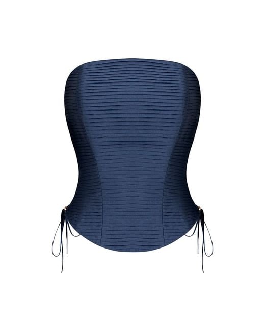 Elsava Blue Dark Draping Corset