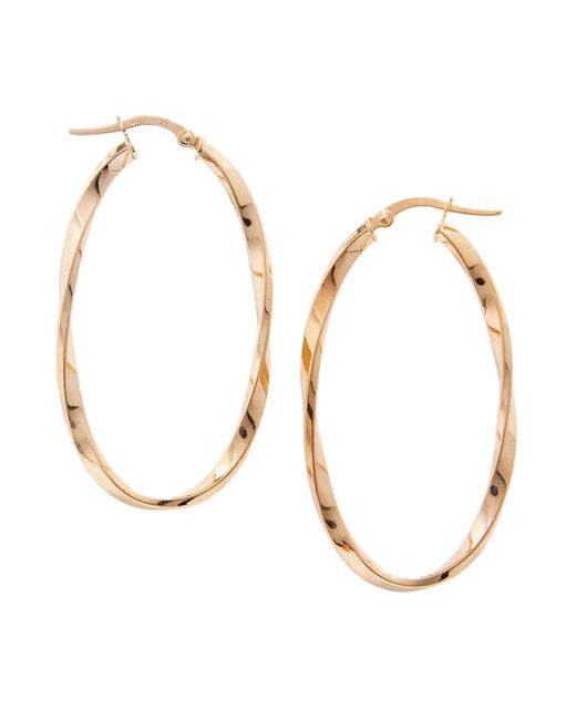 Belinda Jewelz Metallic Amelia Twisted Oval Hoops