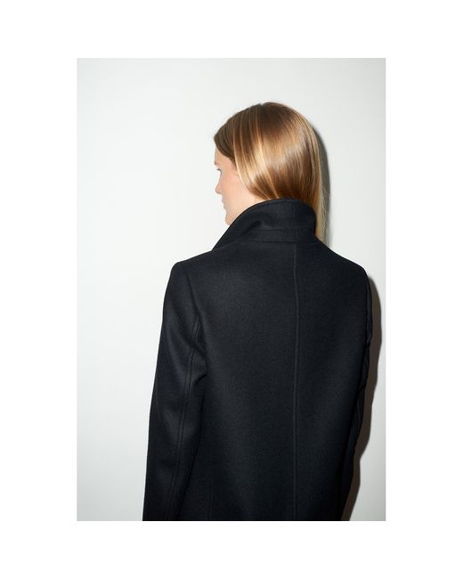 Hegarty Black Double Breasted Cashmere And Wool Overcoat