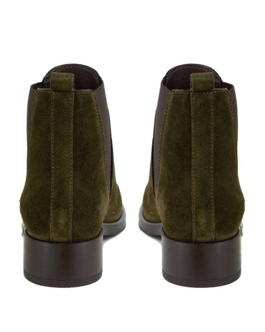 Keith Scarrott Shoes Brown Londra Khaki Suede Chelsea Boot