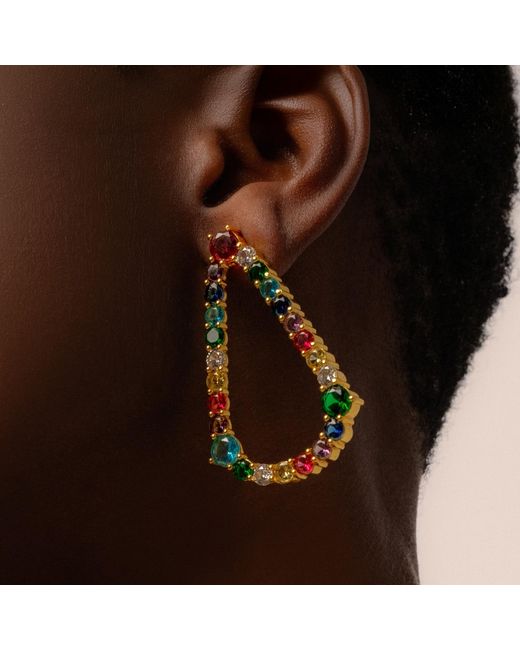 Lavani Jewels Metallic Multicolored Giulietta Tears Earrings