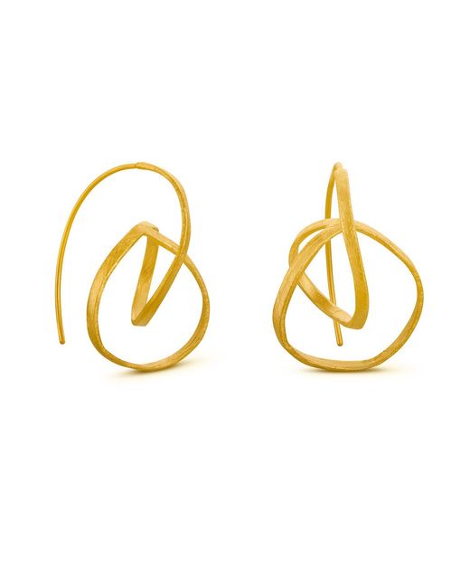Joidart Metallic Medium Golden Earrings Embolic