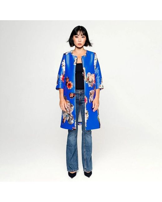 Maxjenny Blue Tailored Coat