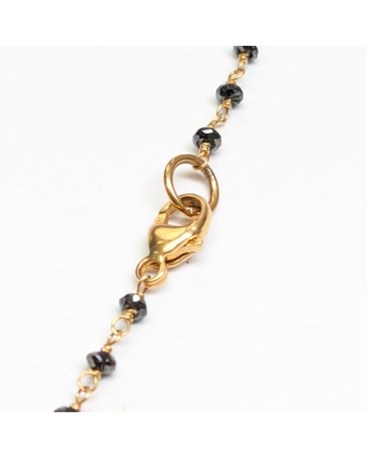 Rahul's Jewels Metallic 20" Genuine Diamond & Keshi Pearl Rosary Necklace