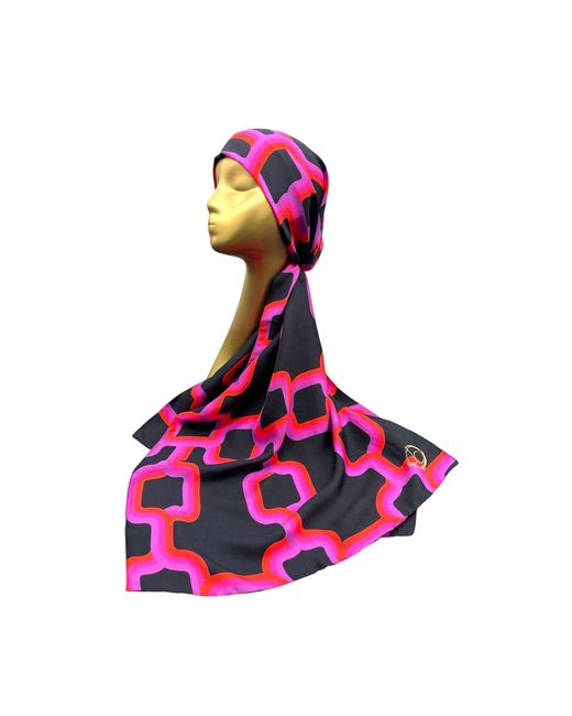Julia Clancey Pink Link Silk Scarf