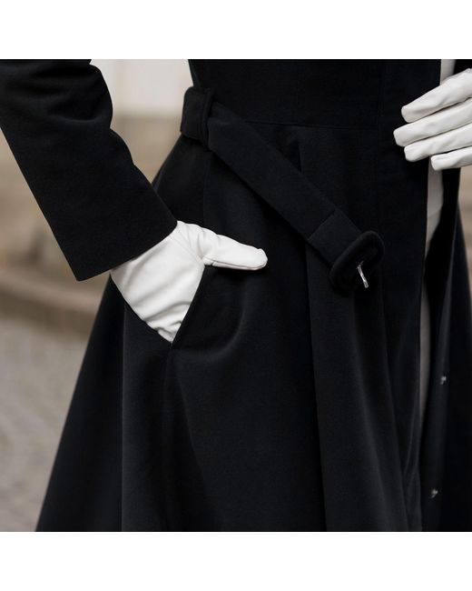 RainSisters Black Winter Coat With A Hood: Obsidian Frost