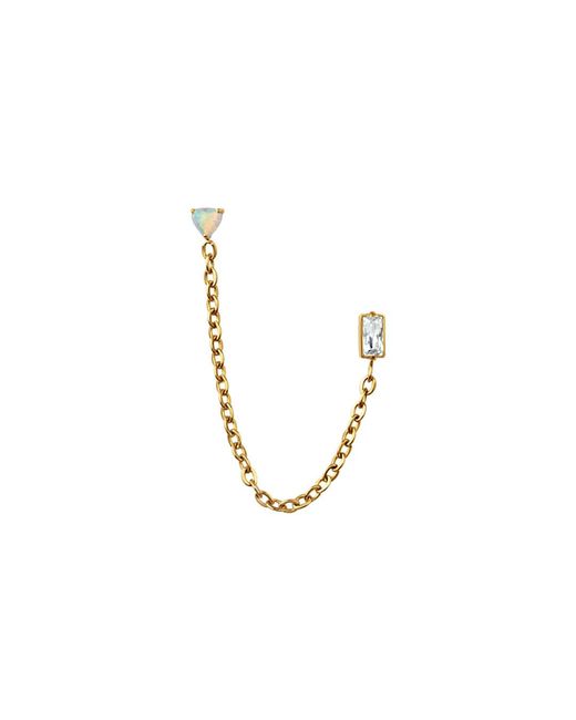 Mickey's Girl Metallic Opal Draped Chain Earring