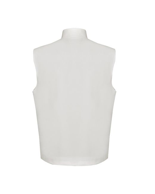 DAVID WEJ White Ashford Relaxed Gilet for men