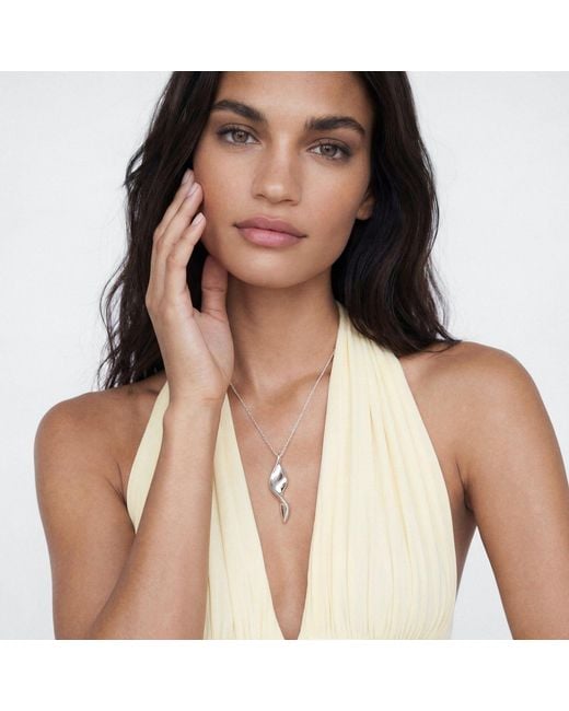 Sif Jakobs Jewellery Metallic Necklace Foglia Grande