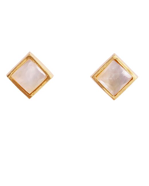 Christina Greene Metallic Lavalliere Stud Earrings