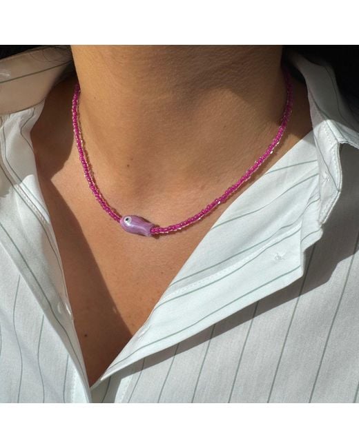 Miss May the Brand Pink Catch Of The Day Necklace
