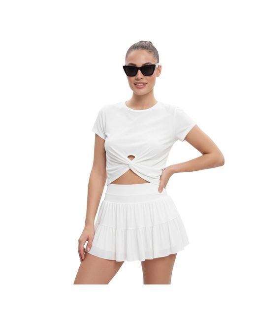 Altra Volta White Open-Back Twist Tee